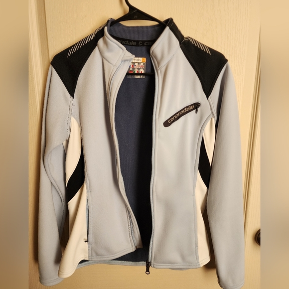 Cannondale Women's Cycling Jacket Full Zip Performance Fabric Light Blue Size S - Picture 3 of 15